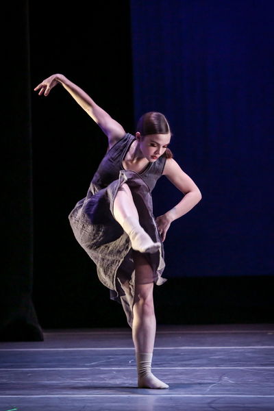 Dance student performing