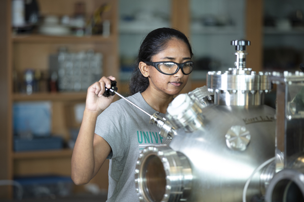 Student working in lab