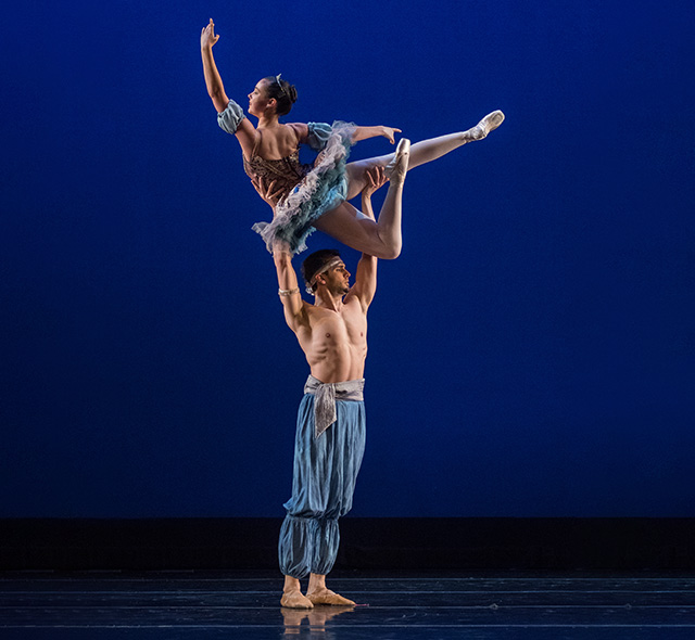 Dance students performing